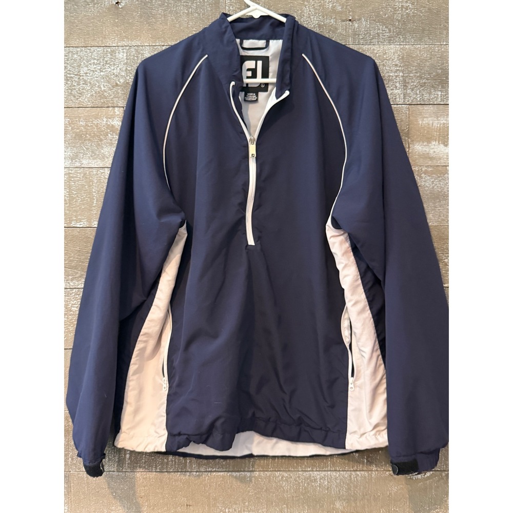 FootJoy Golf Windbreaker Pullover Mens Large Navy Blue
